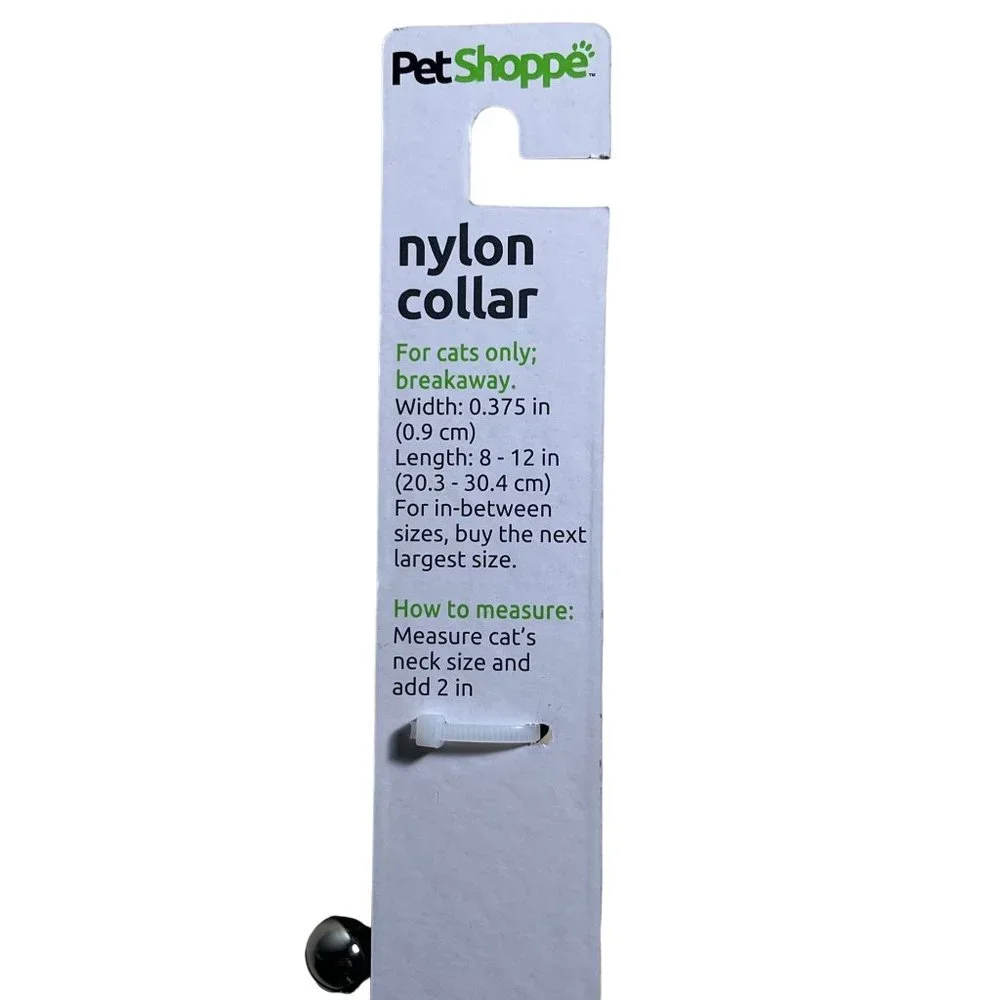 Cat Collar Nylon Neon Green PetShoppe Collar Size 8in-12in Breakaway